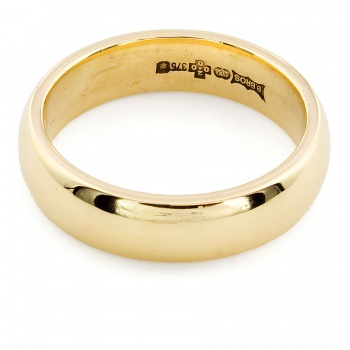 9ct gold 5.3g 5mm Court Wedding Ring size M